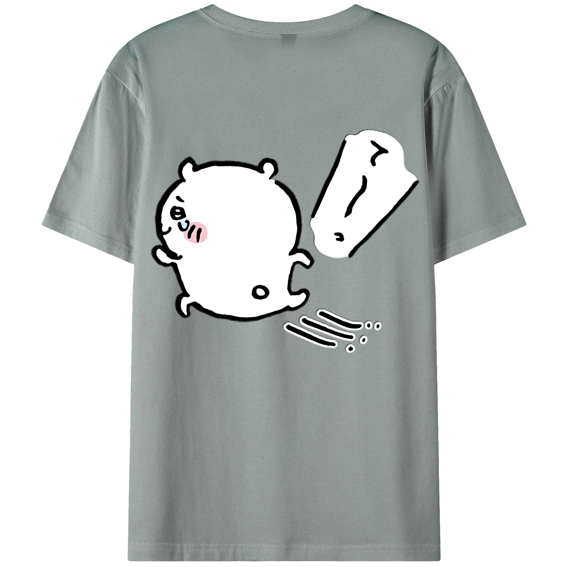 （画像用） ちいかわ ちいかわ Chii-kawa chiikawa 綿100％ メンズ半袖Tシャツ（バックプリント） 通気性